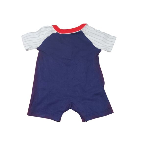 MLB Minnesota Twins Infant One-Piece Raglan Romper in Navy/White Size 0-3 Months - Picture 2 of 2